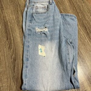 Men's Light Blue Distressed Jeans